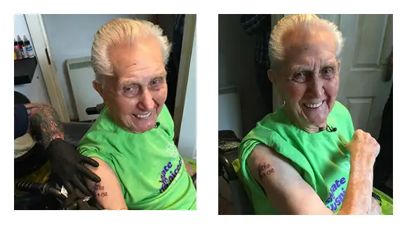 世界最高齢、104歳でタトゥーをいれる世界一のお爺さん|ほのぼのするギネス世界記録