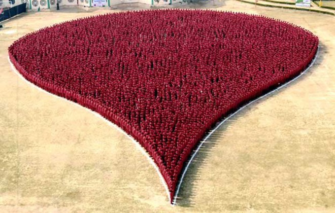 Largest human droplet formation