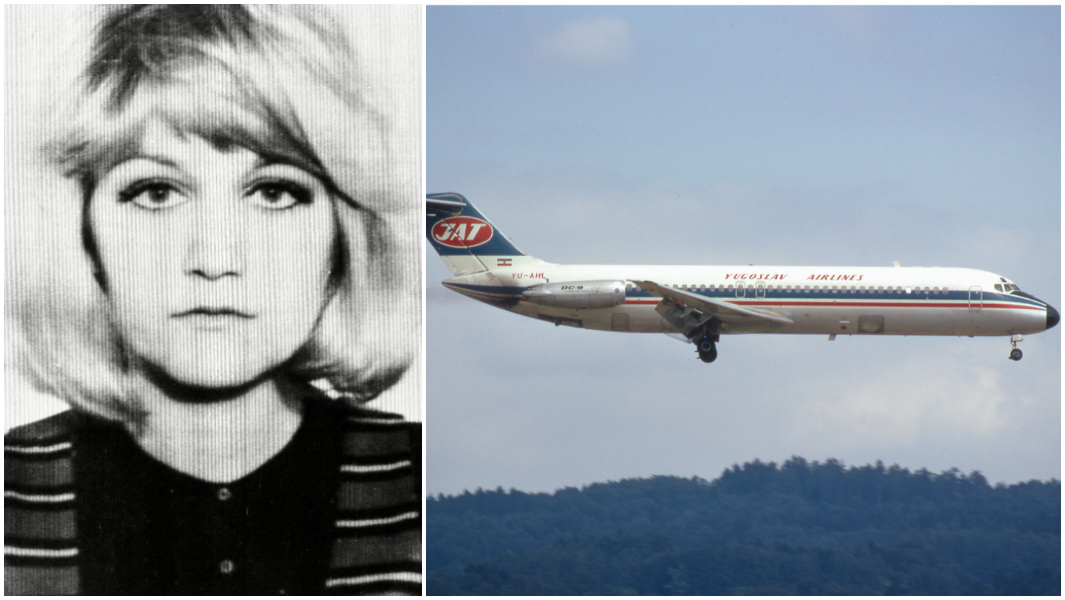 Vesna Vulovic JAT Aircraft split image