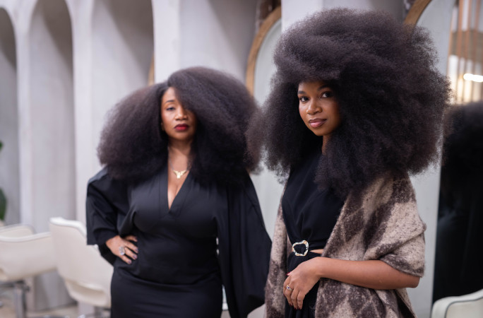 Aevin and Jess posing together and standing up