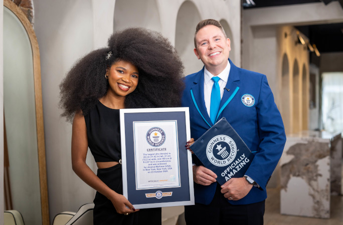 Jess holding certificate with Michael