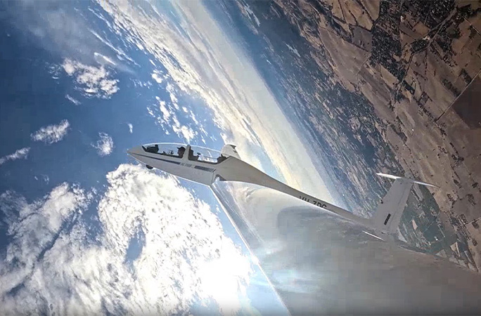 The glider in a loop