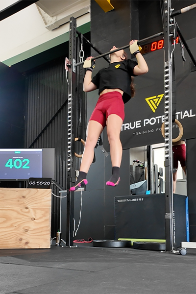 Olivia doing a pull up