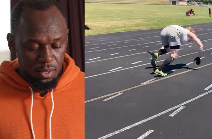 100 m on all fours