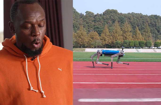 100 m by a robot