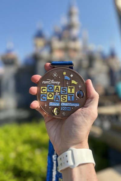 Chad's medal for a Disney race