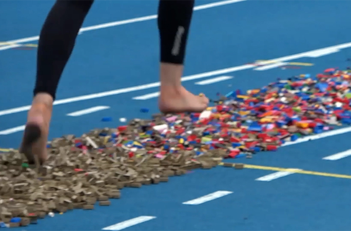 close up of her feet