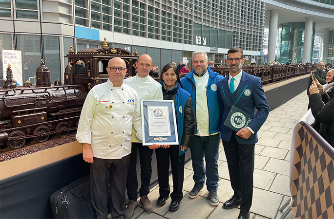 team who made the chocolate train with a GWR adjudicator