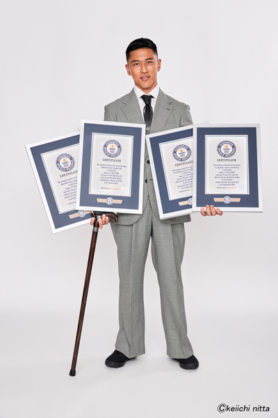 Tokito Oda with GWR certificates with suit copyrighted