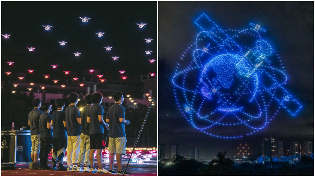 3,051台のドローンが広東の夜空に飛び立ちギネス世界記録達成