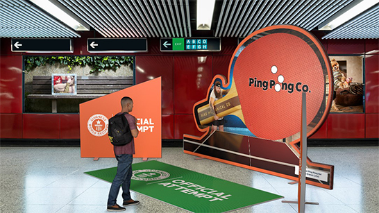 ギャラリーゾーンでは、世界記録を、見て、聞いて、触って、学べます。