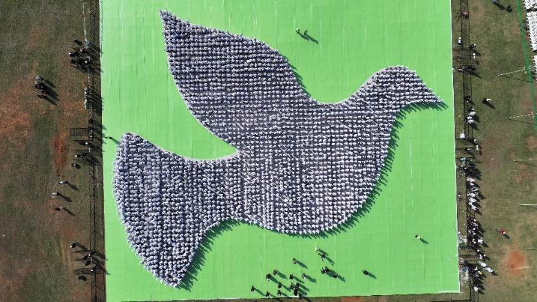 Largest Human Image Of A Bird 